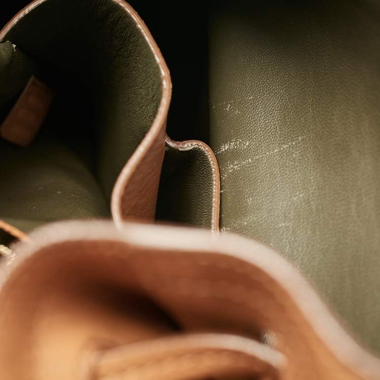 Pre Owned Ralph Lauren Brown Leather Ricky Drawstring Bucket Bag