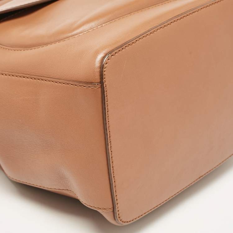 Pre Owned Ralph Lauren Brown Leather Ricky Drawstring Bucket Bag