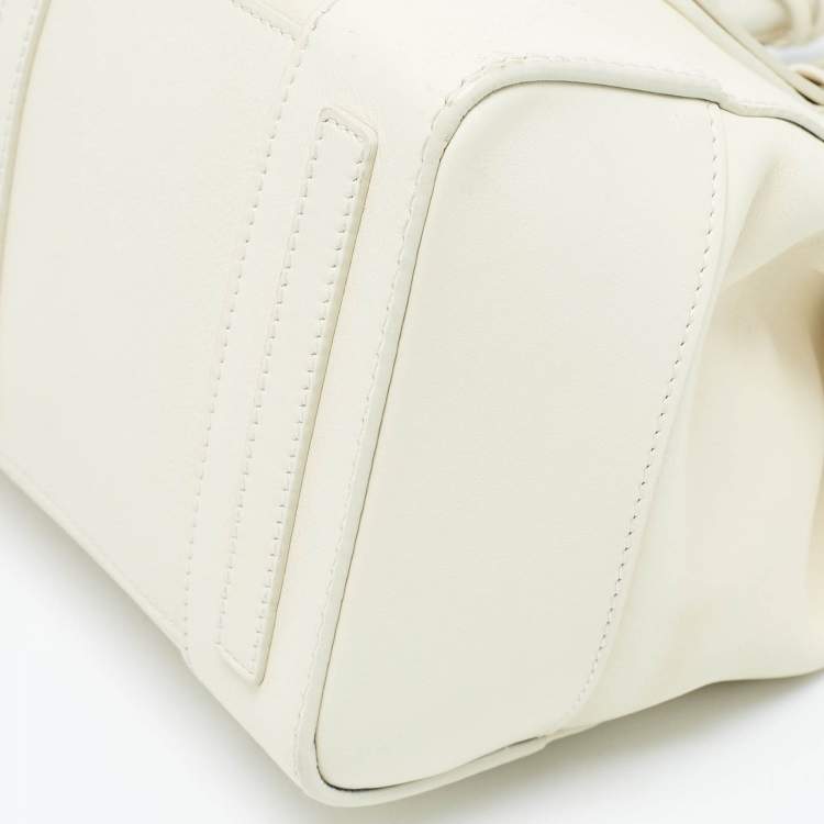 Pre Owned Ralph Lauren Light Cream Leather Soft Ricky 33 Tote