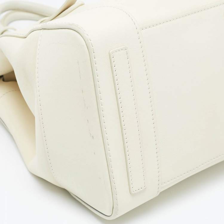 Pre Owned Ralph Lauren Light Cream Leather Soft Ricky 33 Tote