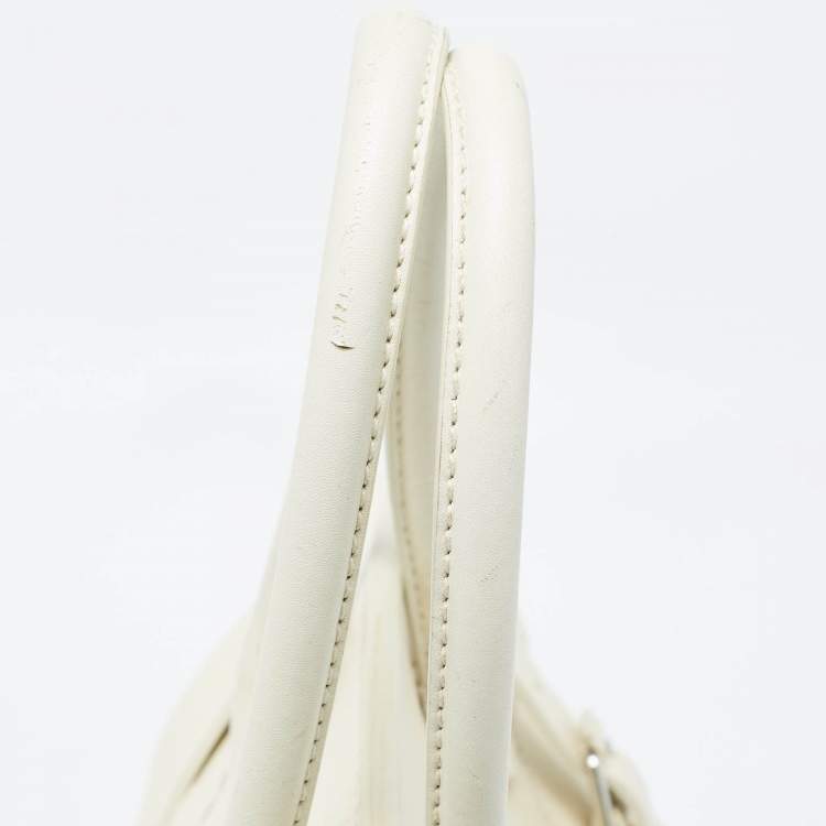 Pre Owned Ralph Lauren Light Cream Leather Soft Ricky 33 Tote