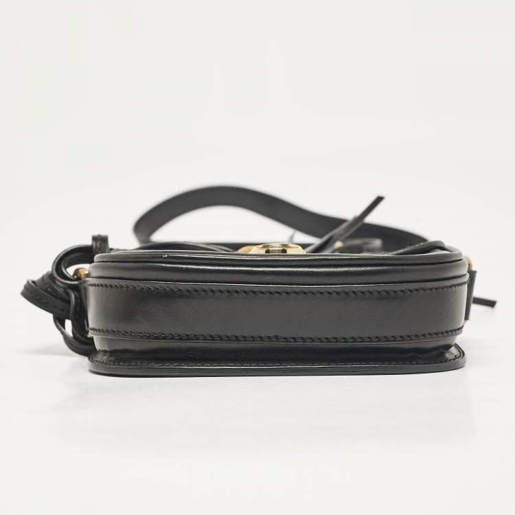 Pre Owned Ralph Lauren Black Leather Ricky Tassel Crossbody Bag