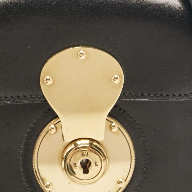 Pre Owned Ralph Lauren Black Leather Ricky Tassel Crossbody Bag