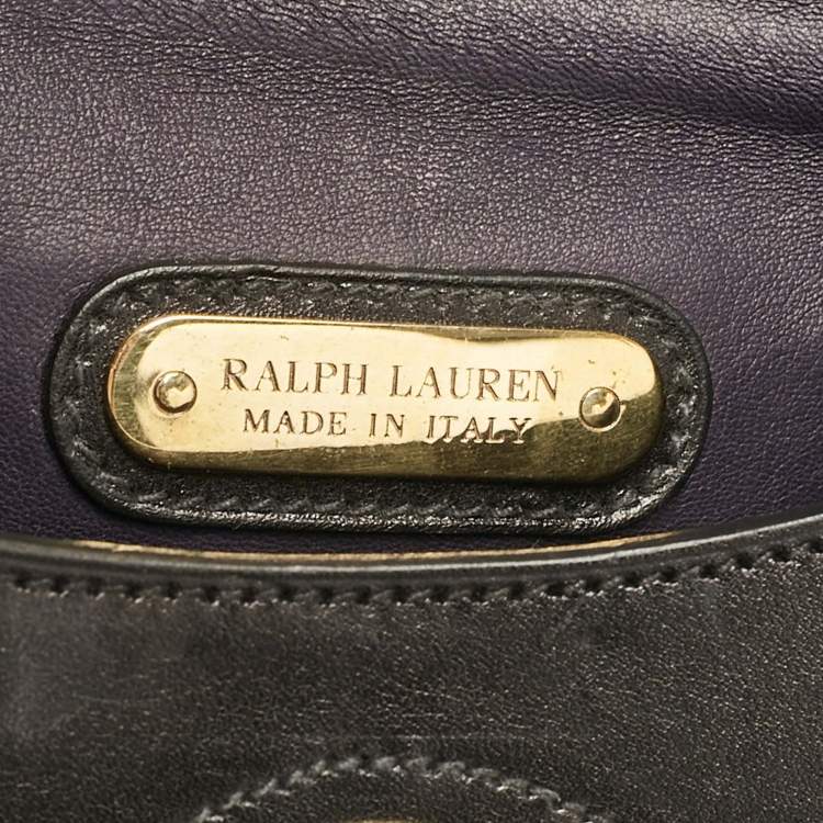 Pre Owned Ralph Lauren Black Leather Ricky Tassel Crossbody Bag
