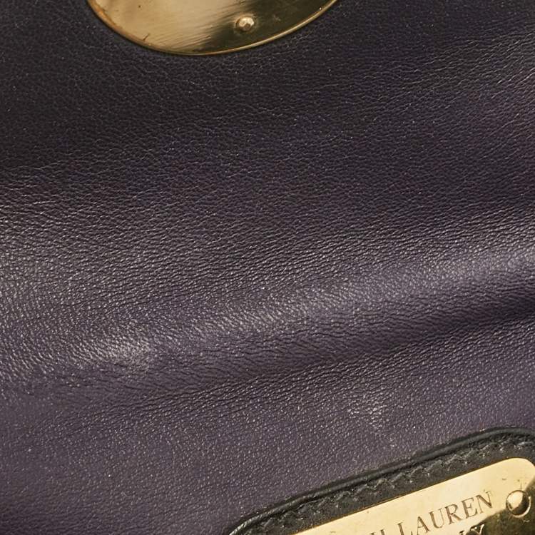 Pre Owned Ralph Lauren Black Leather Ricky Tassel Crossbody Bag
