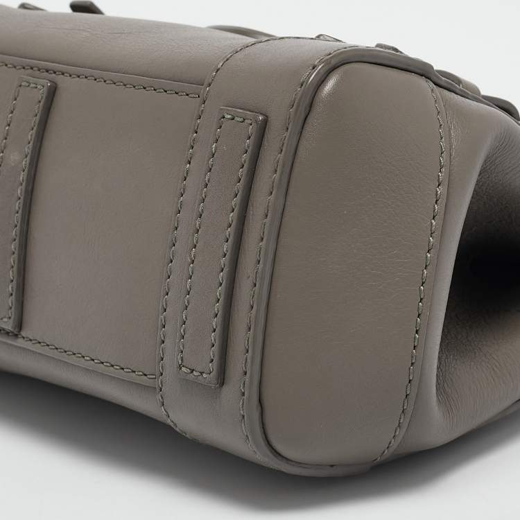 Pre Owned Ralph Lauren Grey Leather Mini Ricky Tote