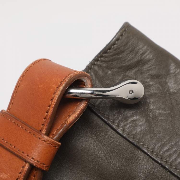 Pre Owned Ralph Lauren Green Leather Hobo