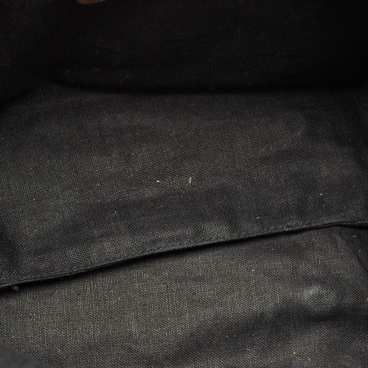 Pre Owned Ralph Lauren Brown Laser Cut Vachetta Leather Small Scroll Tote