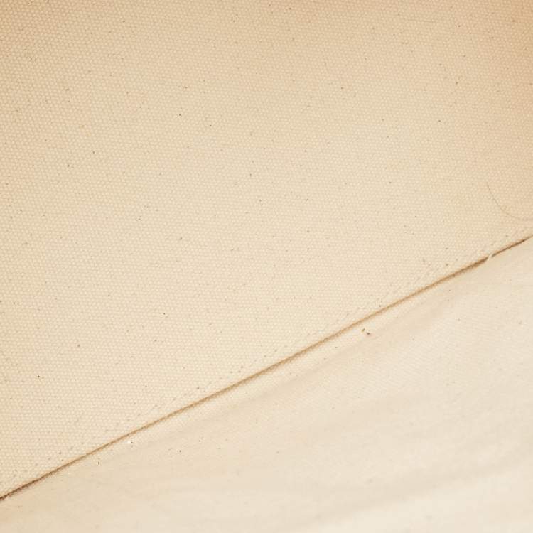 Pre Owned Ralph Lauren Pink/Ivory Canvas Tote