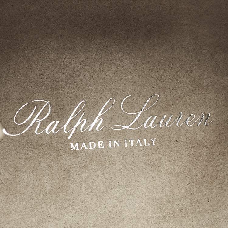 Pre Owned Ralph Lauren Ricky 33 Beige Leather Tote