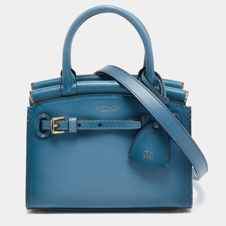 Pre Owned Ralph Lauren RL50 Mini Blue Ombre Leather Bag