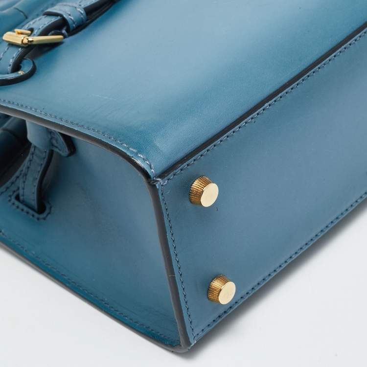 Pre Owned Ralph Lauren RL50 Mini Blue Ombre Leather Bag