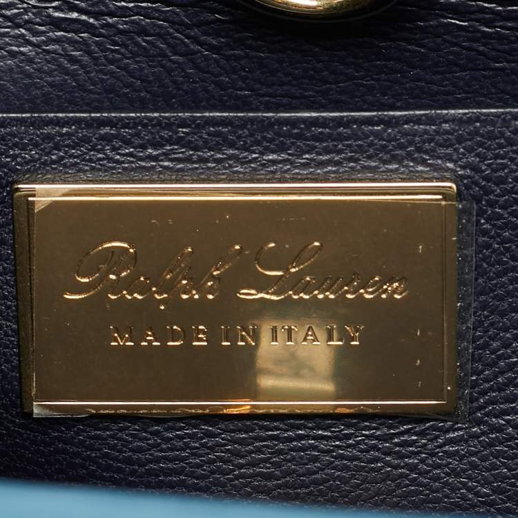 Pre Owned Ralph Lauren RL50 Mini Blue Ombre Leather Bag