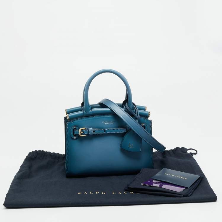Pre Owned Ralph Lauren RL50 Mini Blue Ombre Leather Bag