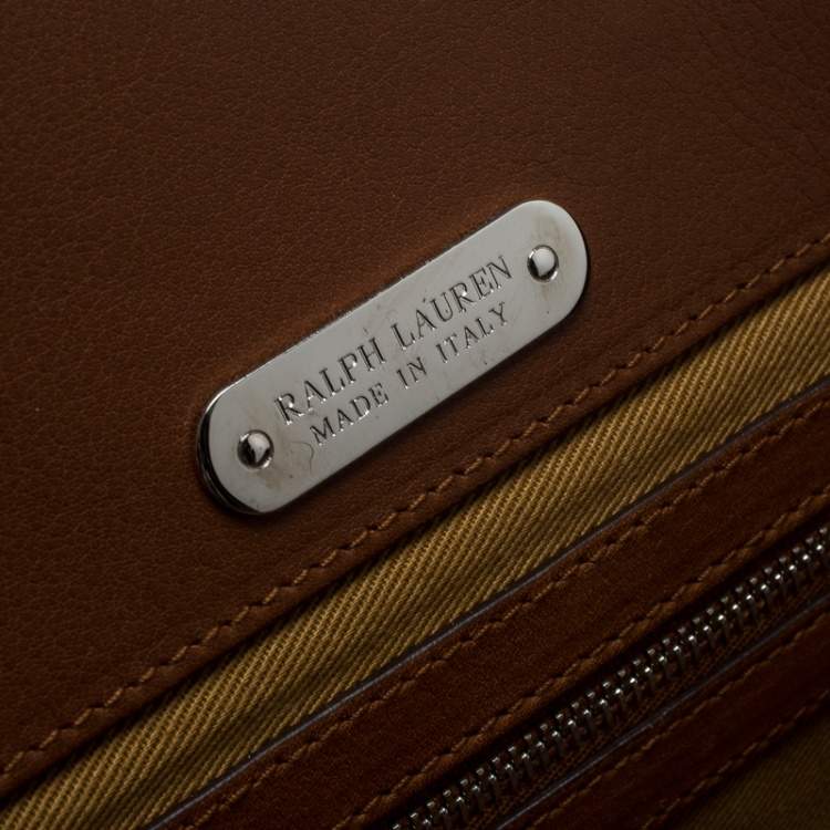 Pre Owned Ralph Lauren Brown Leather Ricky Tote