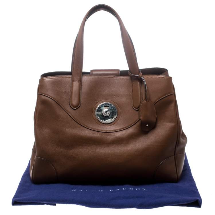 Pre Owned Ralph Lauren Brown Leather Ricky Tote