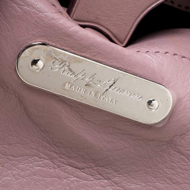 Pre Owned Ralph Lauren Pale Pink Leather Mini Ricky Tote