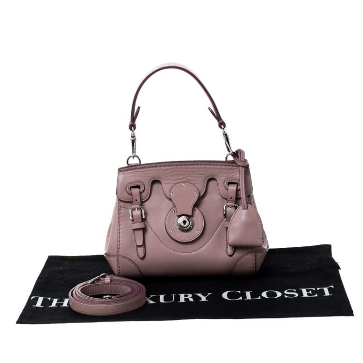 Pre Owned Ralph Lauren Pale Pink Leather Mini Ricky Tote