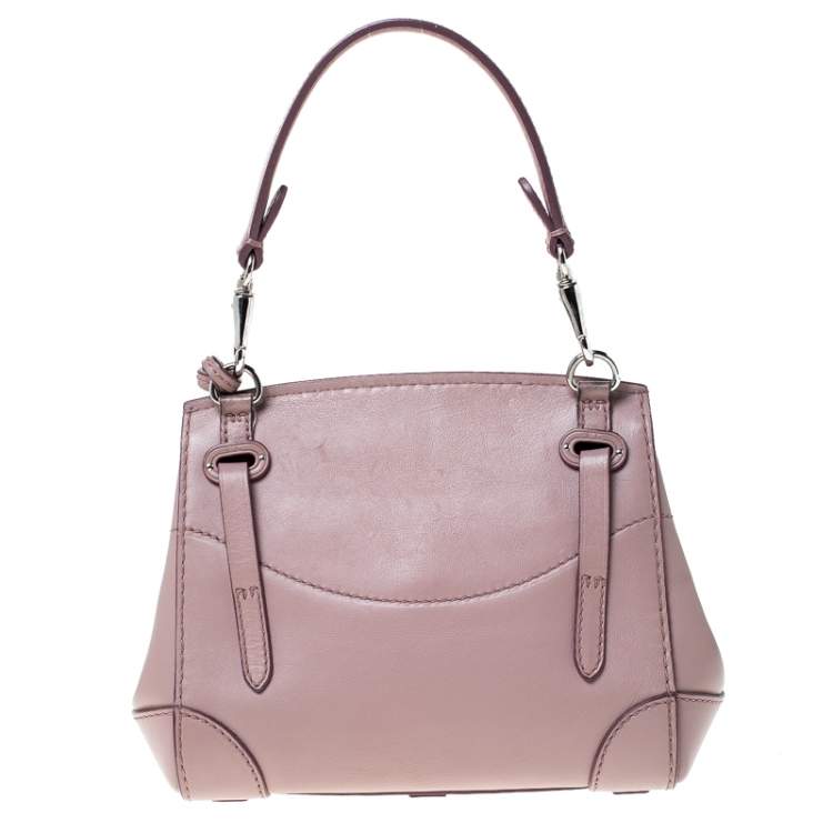 Pre Owned Ralph Lauren Pale Pink Leather Mini Ricky Tote