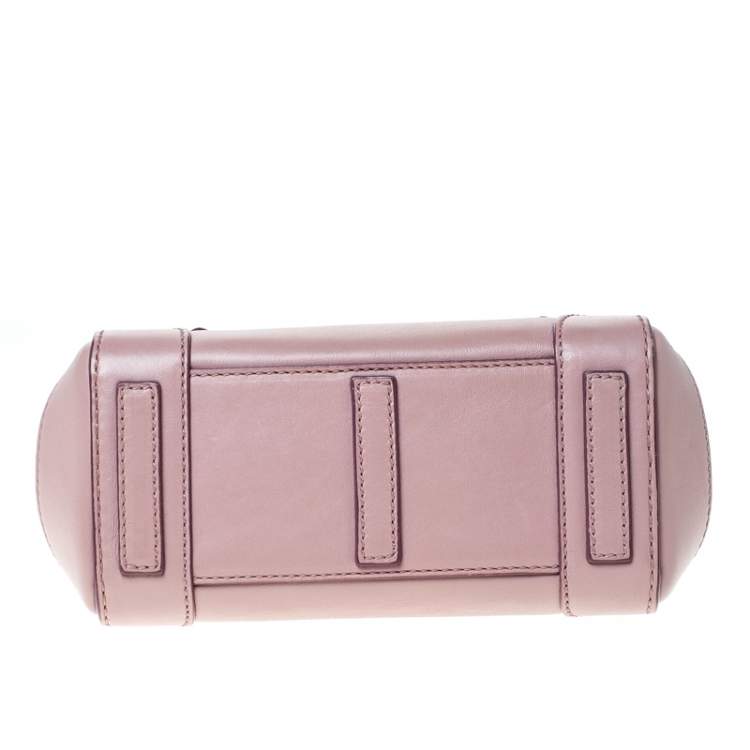 Pre Owned Ralph Lauren Pale Pink Leather Mini Ricky Tote