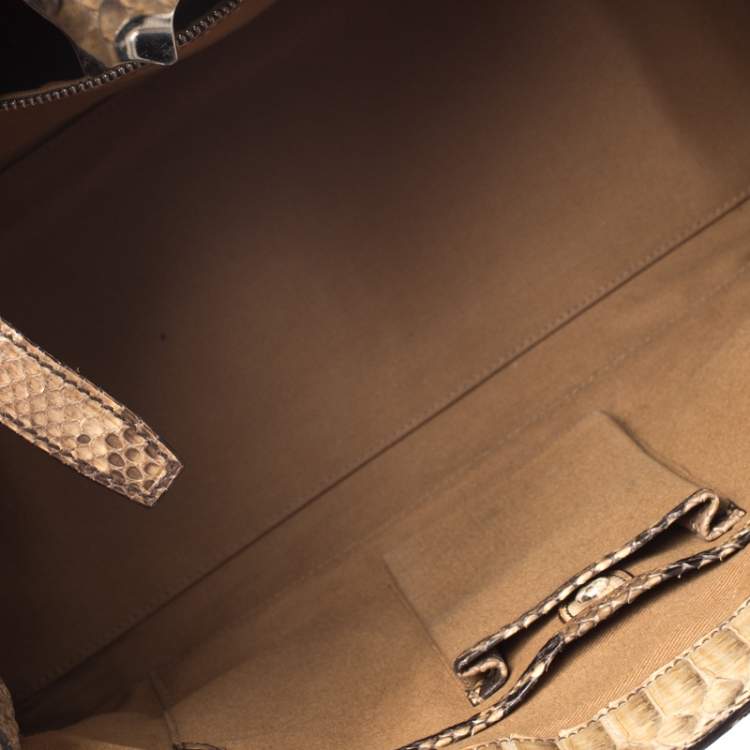 Pre Owned Ralph Lauren Beige Python Ricky Tote