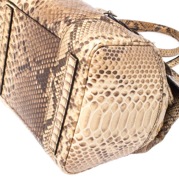 Pre Owned Ralph Lauren Beige Python Ricky Tote