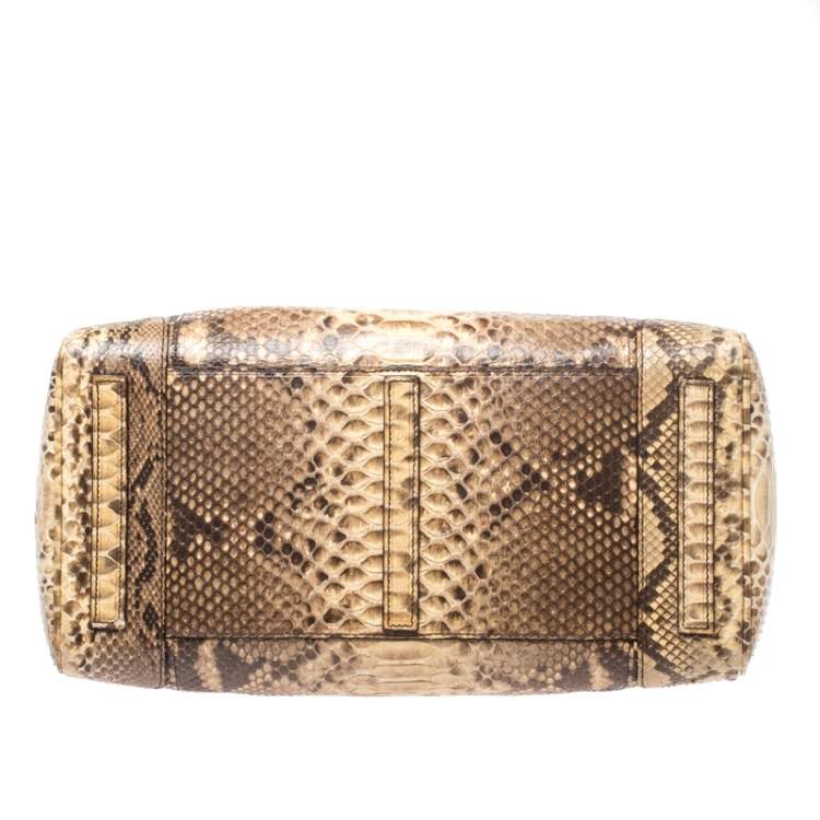 Pre Owned Ralph Lauren Beige Python Ricky Tote
