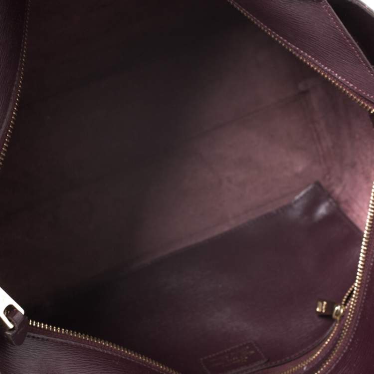 Pre Owned Ralph Lauren Burgundy Leather Tote