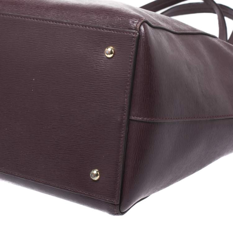 Pre Owned Ralph Lauren Burgundy Leather Tote