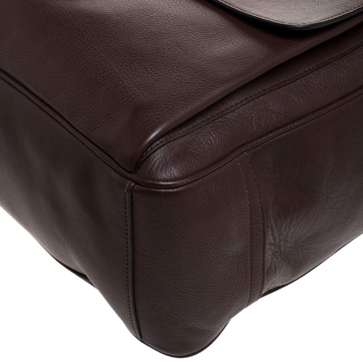 Pre Owned Ralph Lauren Brown Leather Shopper Tote