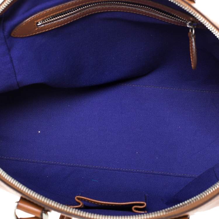 Pre Owned Ralph Lauren Tan Leather Equestrian Buckle Satchel