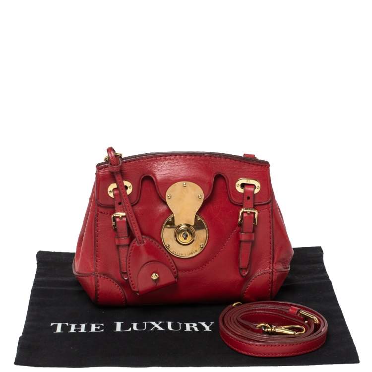 Pre Owned Ralph Lauren Red Leather Ricky Crossbody Bag