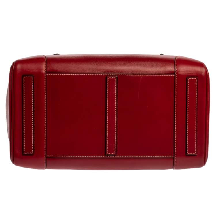 Pre Owned Ralph Lauren Red Soft Leather Ricky 33 Tote