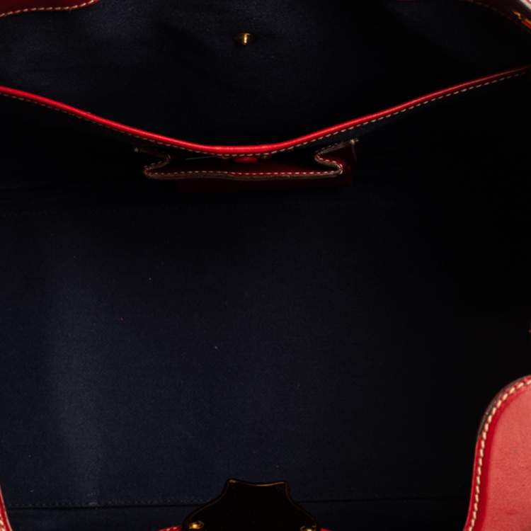 Pre Owned Ralph Lauren Red Soft Leather Ricky 33 Tote