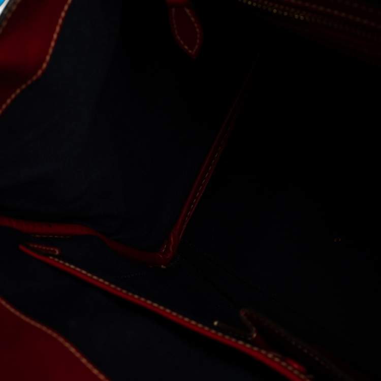 Pre Owned Ralph Lauren Red Soft Leather Ricky 33 Tote