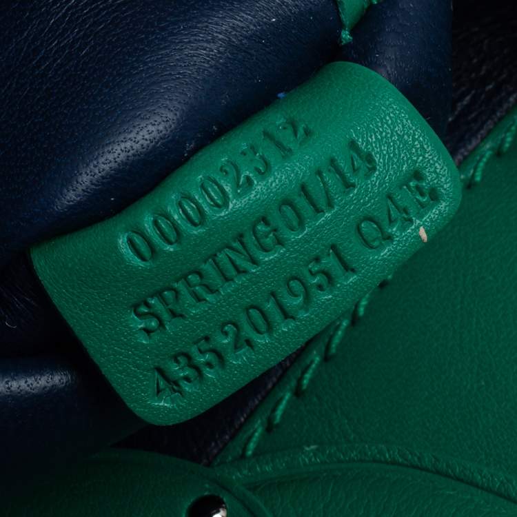 Pre Owned Ralph Lauren Green/Blue Leather Ricky Tote