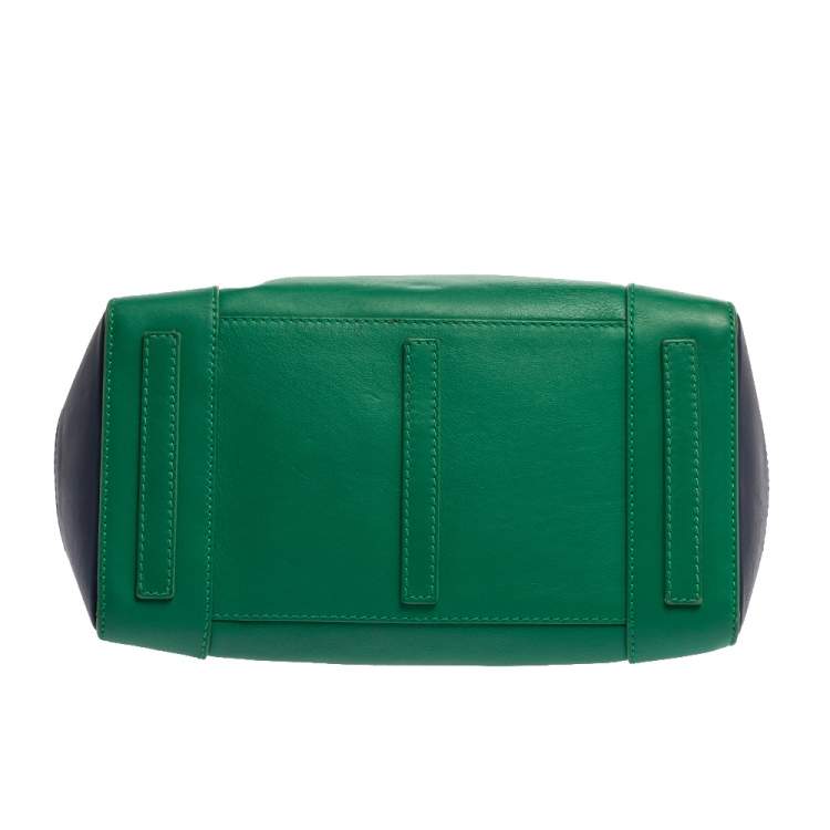 Pre Owned Ralph Lauren Green/Blue Leather Ricky Tote