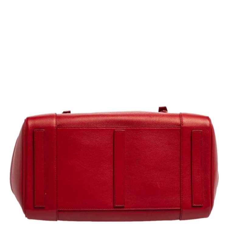 Pre Owned Ralph Lauren Red Leather Ricky 32 Tote