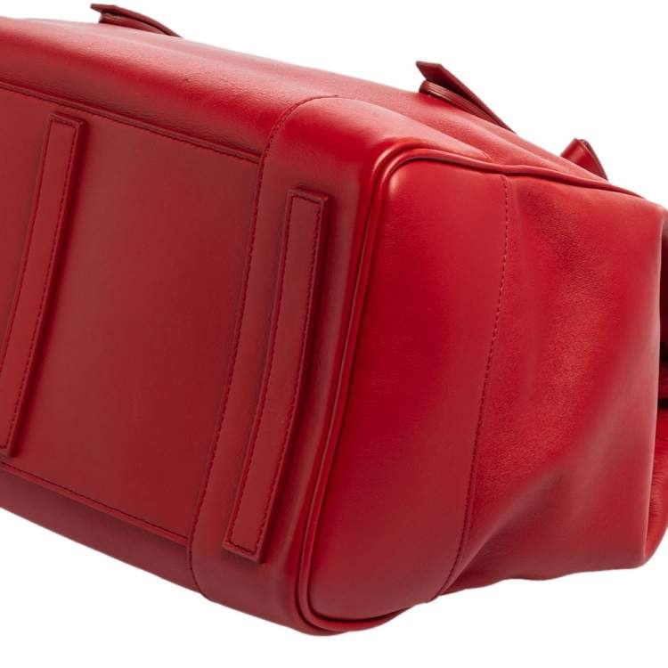 Pre Owned Ralph Lauren Red Leather Ricky 32 Tote