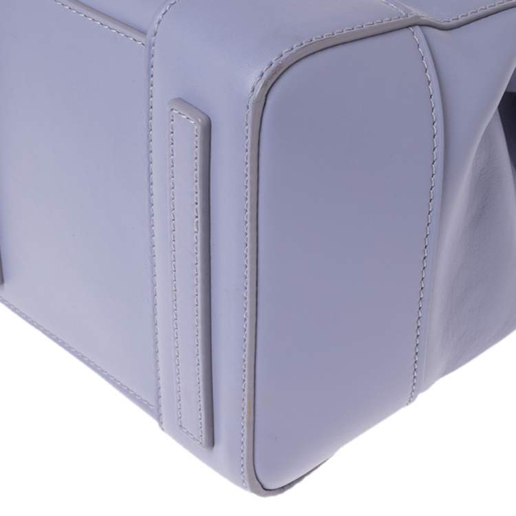 Pre Owned Ralph Lauren Lilac Leather Ricky 32 Tote