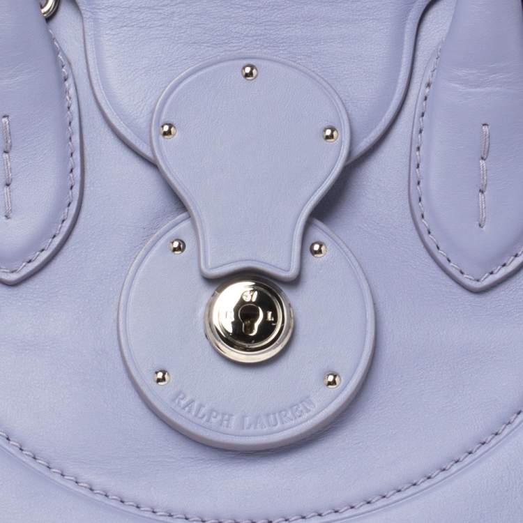 Pre Owned Ralph Lauren Lilac Leather Ricky 32 Tote