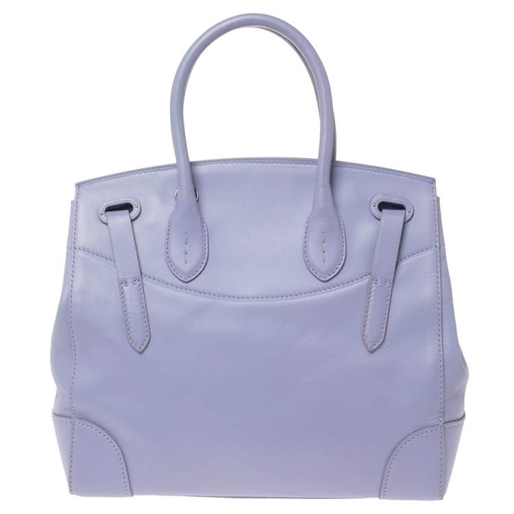 Pre Owned Ralph Lauren Lilac Leather Ricky 32 Tote