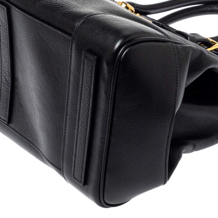 Pre Owned Ralph Lauren Black Soft Leather Ricky 33 Tote