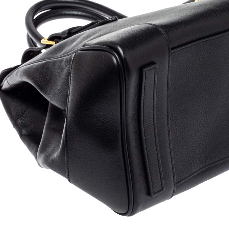 Pre Owned Ralph Lauren Black Soft Leather Ricky 33 Tote