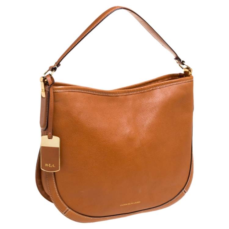 Pre Owned Ralph Lauren Tan Leather Hobo 