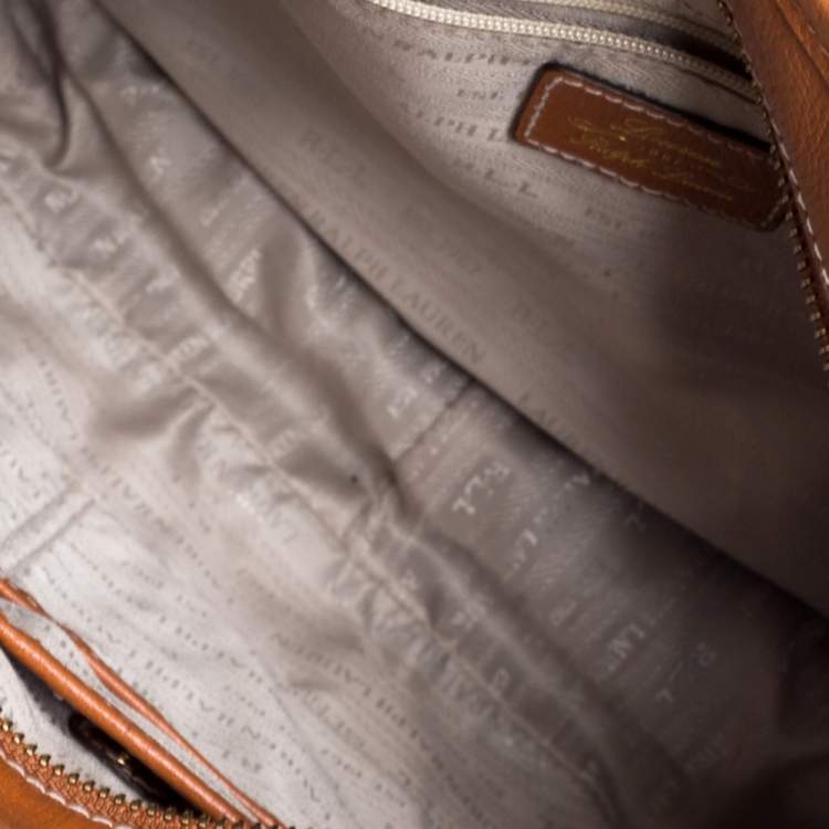 Pre Owned Ralph Lauren Tan Leather Hobo 