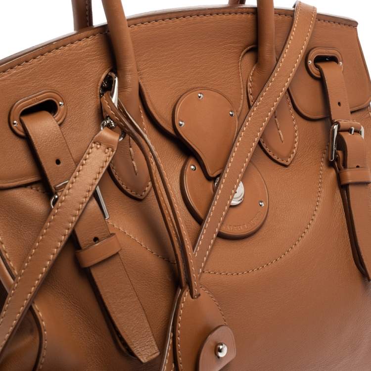 Pre Owned Ralph Lauren Brown Soft Leather Ricky 33 Tote