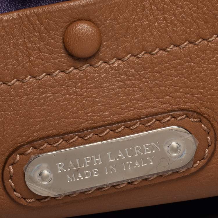 Pre Owned Ralph Lauren Brown Soft Leather Ricky 33 Tote