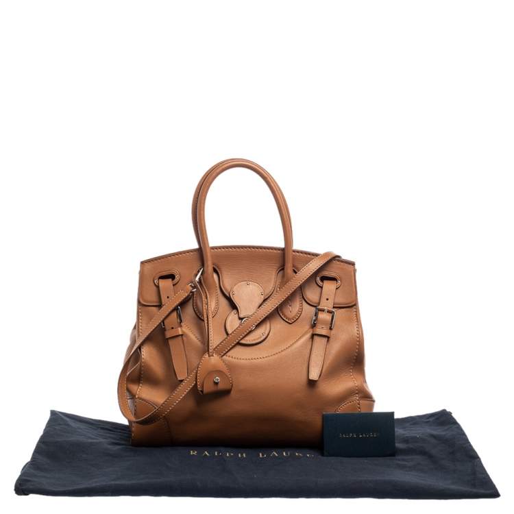 Pre Owned Ralph Lauren Brown Soft Leather Ricky 33 Tote