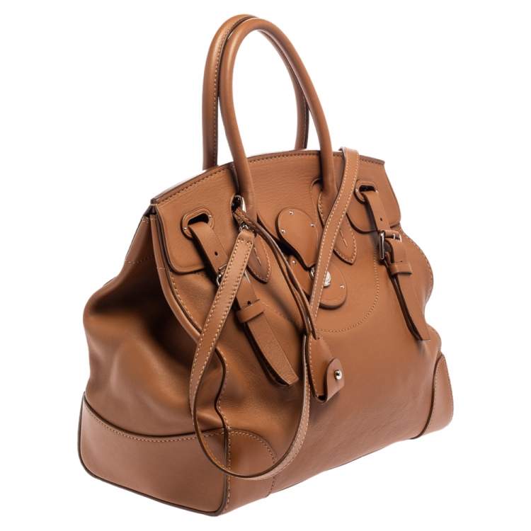 Pre Owned Ralph Lauren Brown Soft Leather Ricky 33 Tote